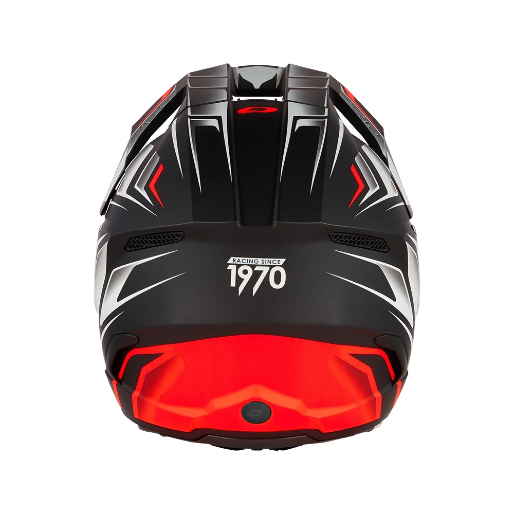 a Dětská motokrosová přilba / MX helma ONEAL 3SRS VERTICAL barva černá/červená fluo, velikost M pro obvod hlavy 51-52 cm 