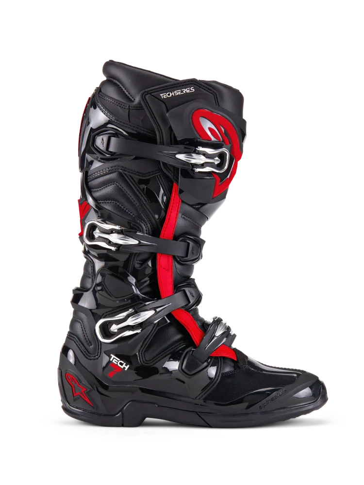 a Motokrosové boty / mx obuv ALPINESTARS TECH 7 , 2012025-1030 barva černá/červená fluo velikost 45,5