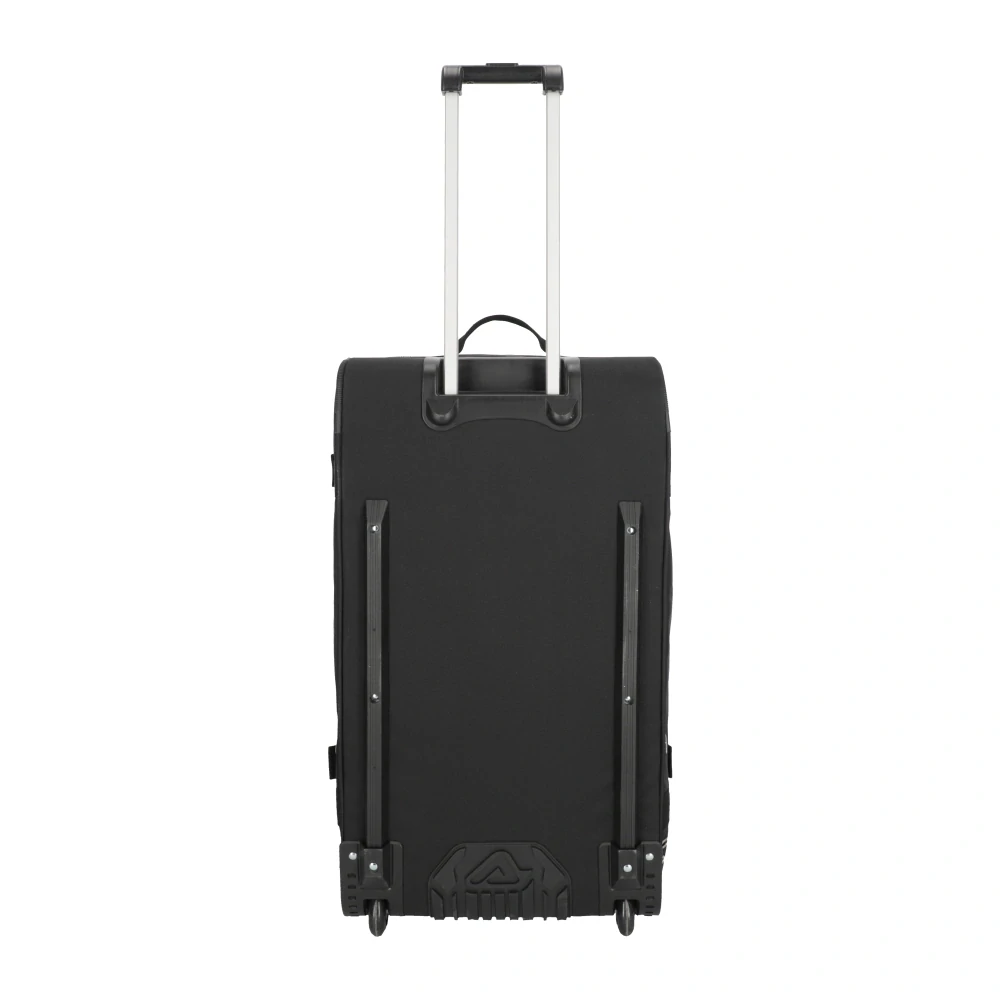 Velká textilní cestovní motokrosová taška na kolečkách s teleskopickou rukojetí ACERBIS X-TRIP LOGO barva černá, kapacita 105 litrů 