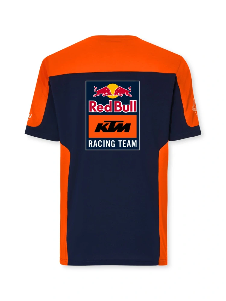 Pánské triko s krátkým rukávem KTM RED BULL barva modrá/oranžová