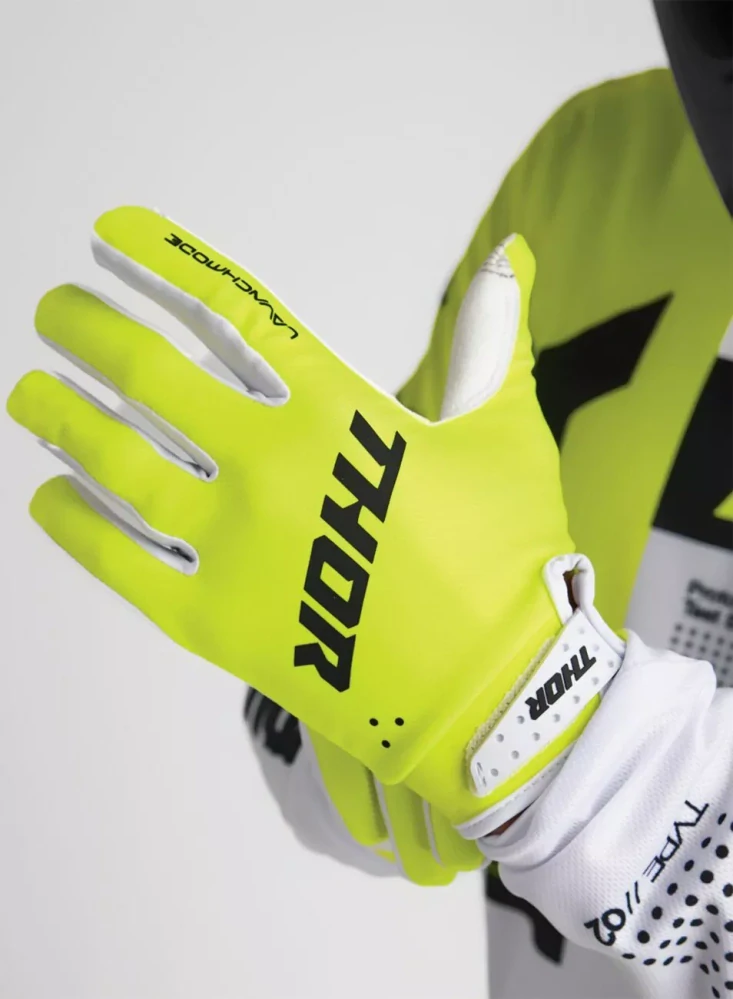 Motokrosové / enduro / mtb rukavice THOR LAUNCHMODE barva acid