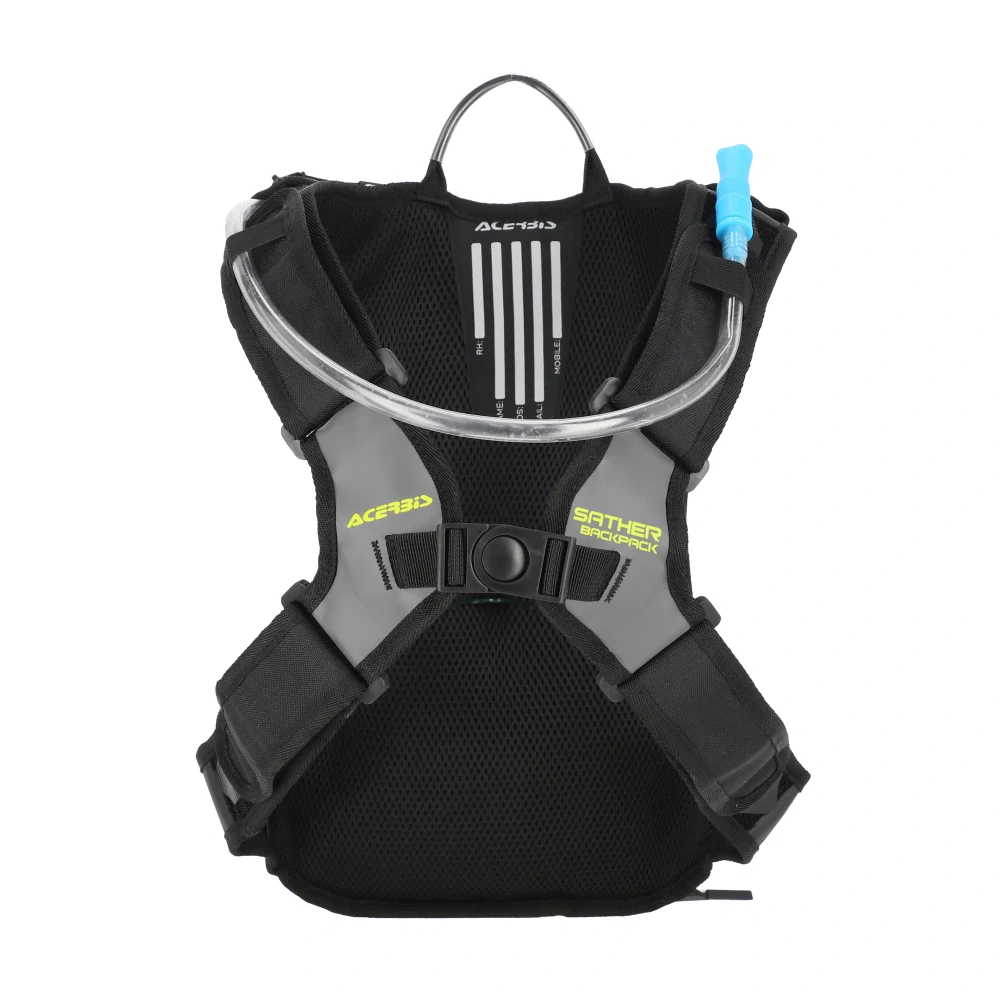 Batoh s picím vakem / picí vak ACERBIS SATHER LOGO barva černá/šedá/žlutá fluo vak o objemu 2 litry, objem batohu 9 litrů 