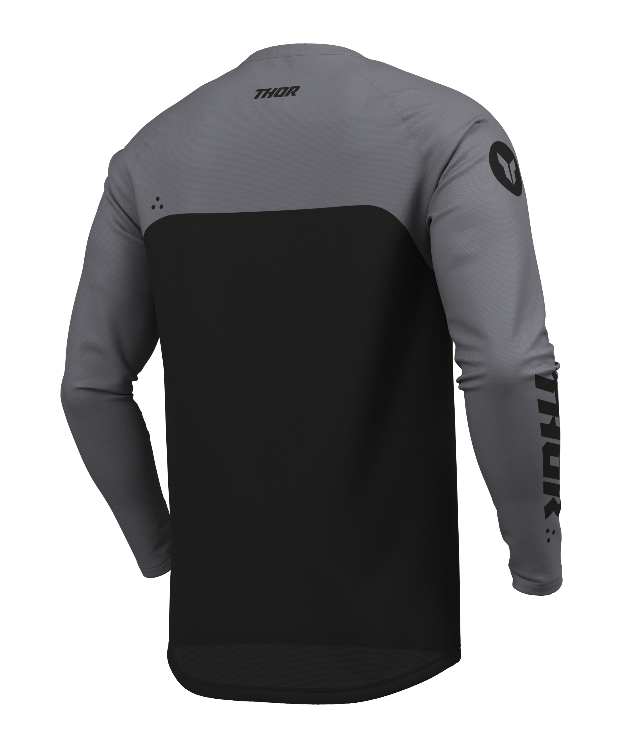 Dětský motokrosový komplet kalhot a dresu THOR RIDEMODE RACEWEAR MENACE barva černá/šedá 