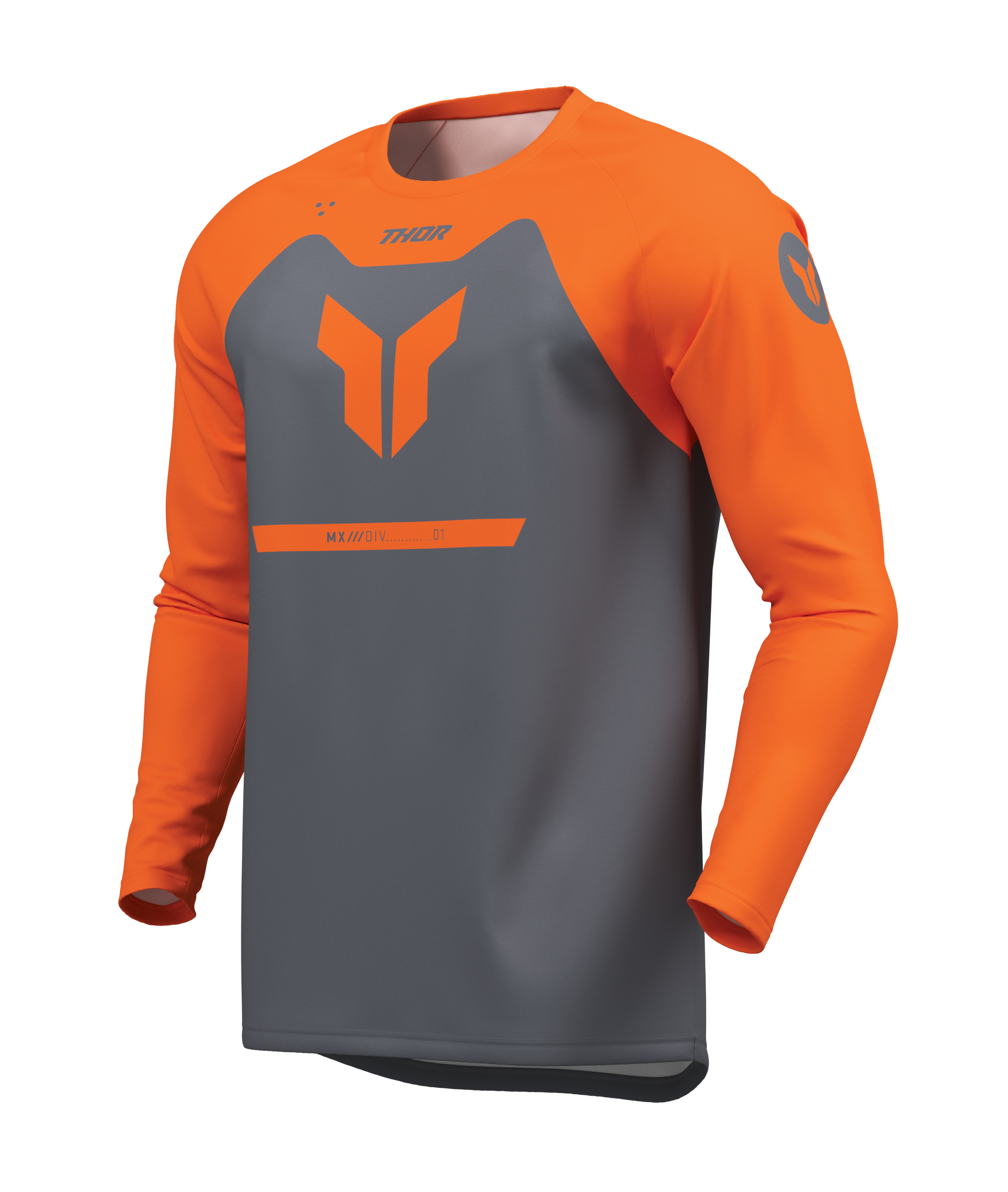 Dětský motokrosový komplet kalhot a dresu THOR RIDEMODE RACEWEAR barva menace charcoal