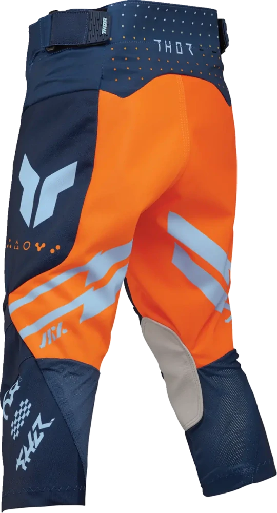 Dětský sportovní motokrosový komplet kalhot a dresu THOR LAUNCHMODE RACEWEAR FUTURA barva navy modrá/oranžová
