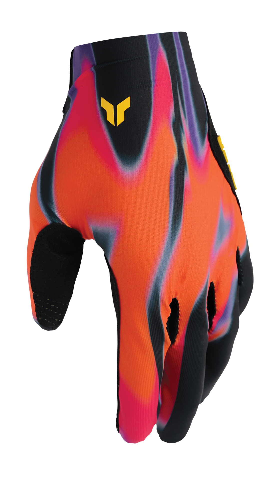 Motokrosové / MTB rukavice s jednovrstvou dlaní THOR SPORTMODE INFERNO barva oranžová/fialová