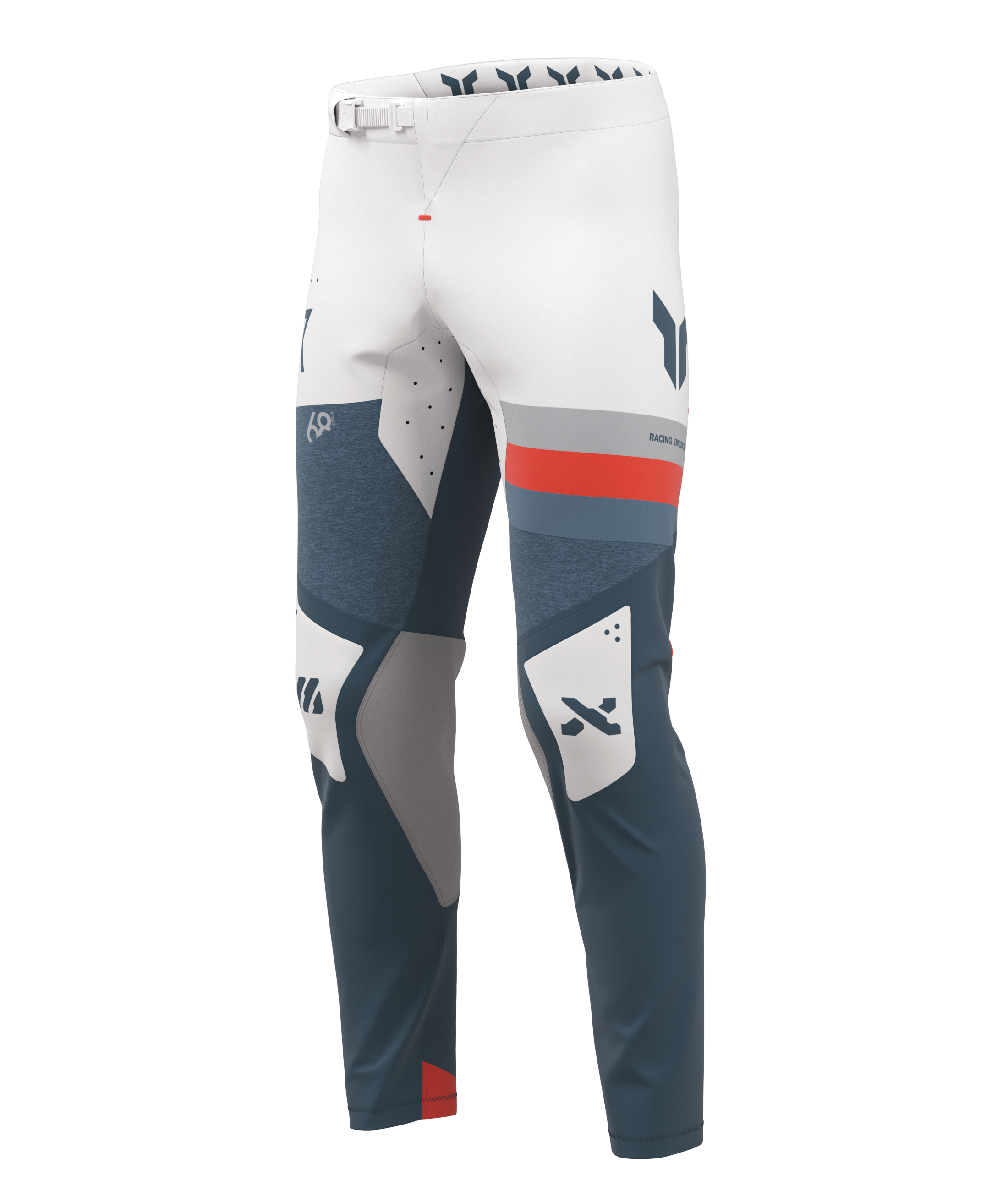 Lehké a pružné motokrosové - enduro kalhoty THOR SPORTMODE LEAGUE barva šedomodrá/bílá