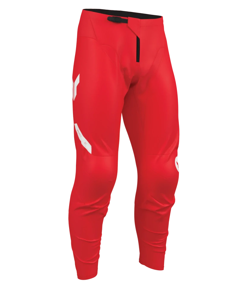 A Motokrosové - enduro kalhoty a dres / motokrosový - enduro komplet  THOR RIDEMODE MENACE barva červená/bílá velikost 34+L