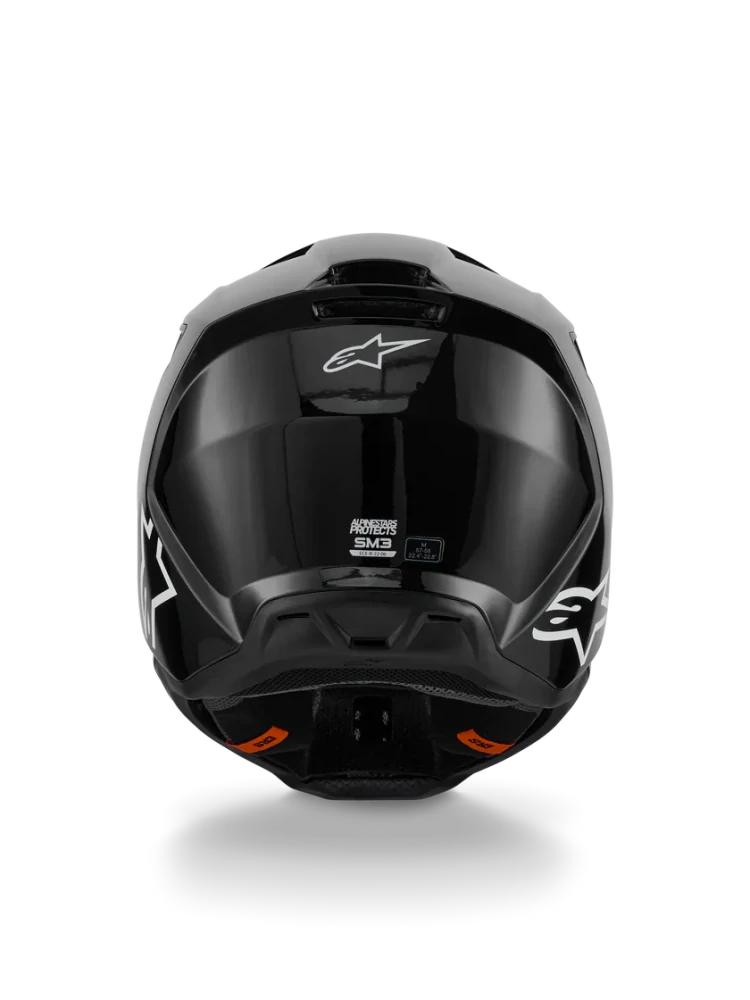 Motokrosová přilba ALPINESTARS SM3 / SM-3 / S-M3 / 8300426-1180 BLACK GLOSS černá lesklá