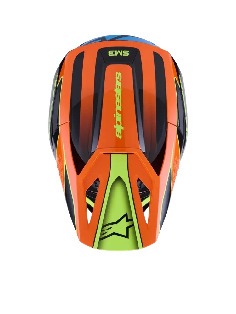 Motokrosová přilba ALPINESTARS SM3 / SM-3 / S-M3 / 8300526-1455 FRAY černá/oranžová/žlutá