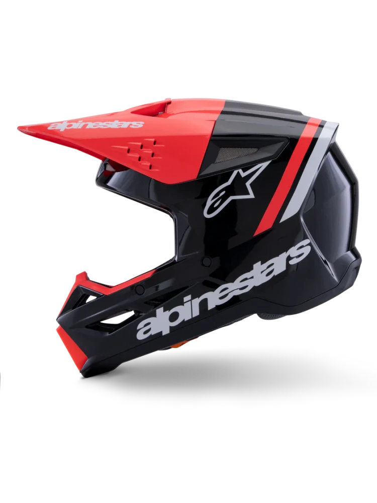 Motokrosová přilba ALPINESTARS SM3 / SM-3 / S-M3 / 8300726-1553 RADIUM černá/bílá/červená