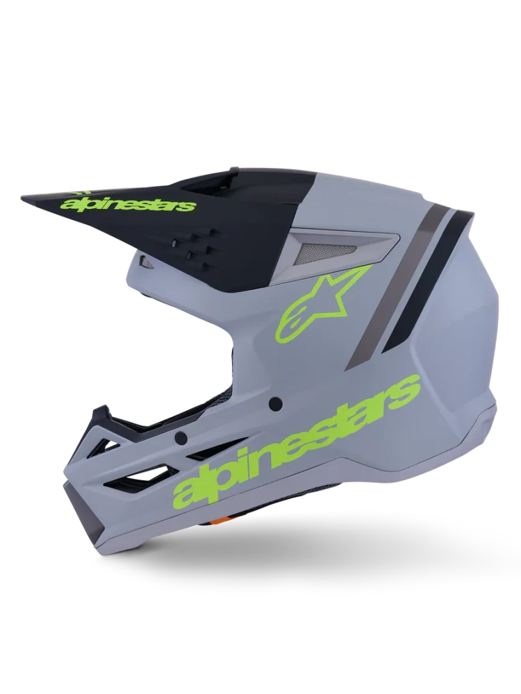Motokrosová přilba ALPINESTARS SM3 / SM-3 / S-M3 / 8300726-9510 RADIUM černá/šedá/žlutá fluo