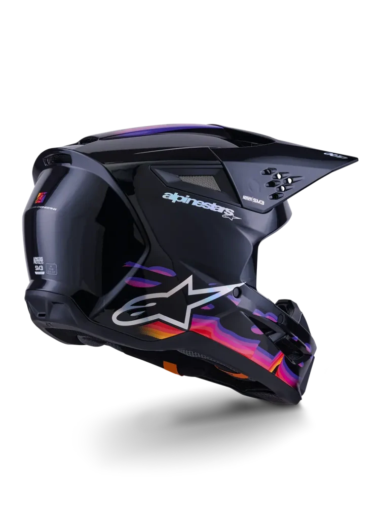 Motokrosová přilba ALPINESTARS SM3 / SM-3 / S-M3 / 8301126-1180 FORCE černá lesklá