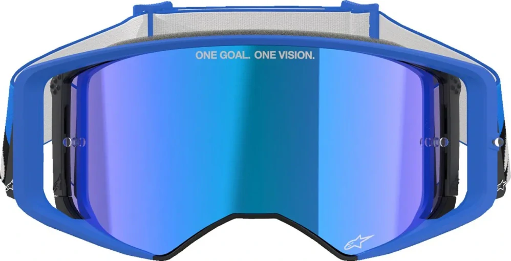 Motokrosové / enduro brýle ALPINESTARS GOGGLE SUPERTECH STREAM 5100625-7271 barva modrá/černá, modré zrcadlové plexi
