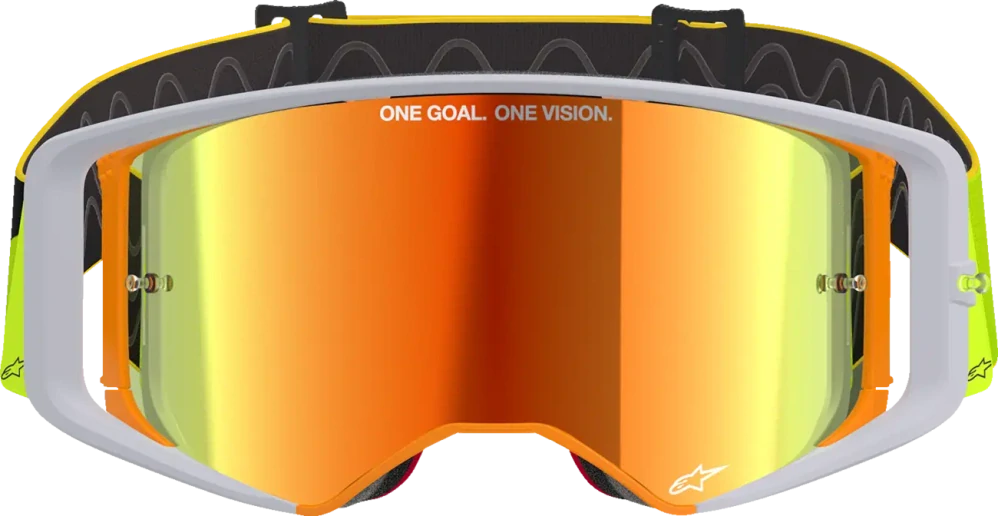 Motokrosové / enduro brýle ALPINESTARS GOGGLE SUPERTECH CORP 5100325-5004 barva žlutá/šedá, červené zrcadlové plexi 