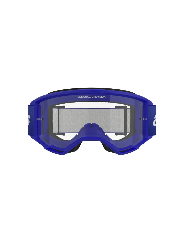 Motokrosové / enduro brýle ALPINESTARS VISION 3 WORDMARK MODRÉ 5103325-7189 s čirým objektivem 