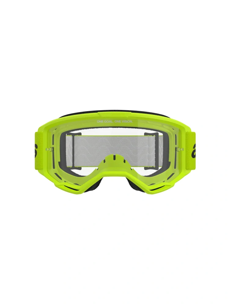 Motokrosové / enduro brýle ALPINESTARS VISION 3 WORDMARK ŽLUTÁ FLUO 5103325-5038 s čirým objektivem 