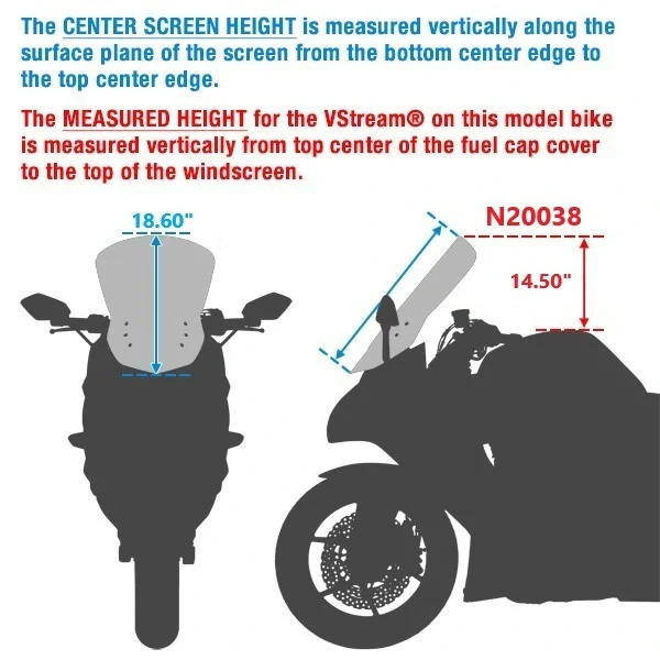 Plexi motocyklu NATIONAL CYCLE verze vysoká pro HONDA NC 750X rok 2021-2024 barva čirá, výška plexi 52,3cm