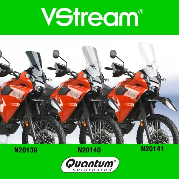 Plexi motocyklu NATIONAL CYCLE verze vysoká touring N20141 N20139 pro KAWASAKI KLR 650 rok 2022 barva čirá, výška plexi 47 cm
