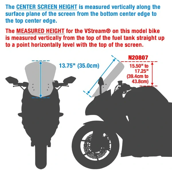 Plexi motocyklu NATIONAL CYCLE verze vysoká N20809 pro KTM 1290 SUPER ADVENTURE T rok 2017-2019 barva čirá, výška plexi 47 cm