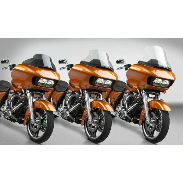 Plexi motocyklu NATIONAL CYCLE verze střední N20433 pro HARLEY DAVIDSON  FLTR/FLTRU/FLTRXS viz popis, barva tmavě šedá, výška plexi 22,8 cm