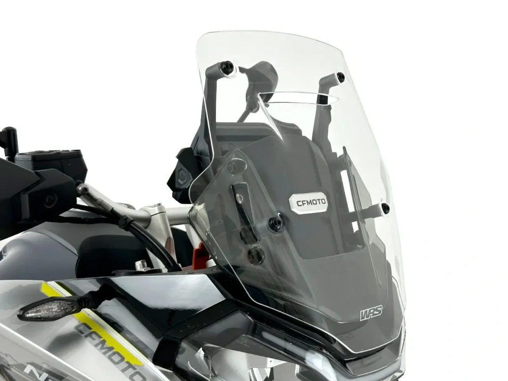 Plexi motocyklu WRS pro CF MOTO 800 MT rok 2022-2026 verze SPORT výška 52,3 cm, barva čirá