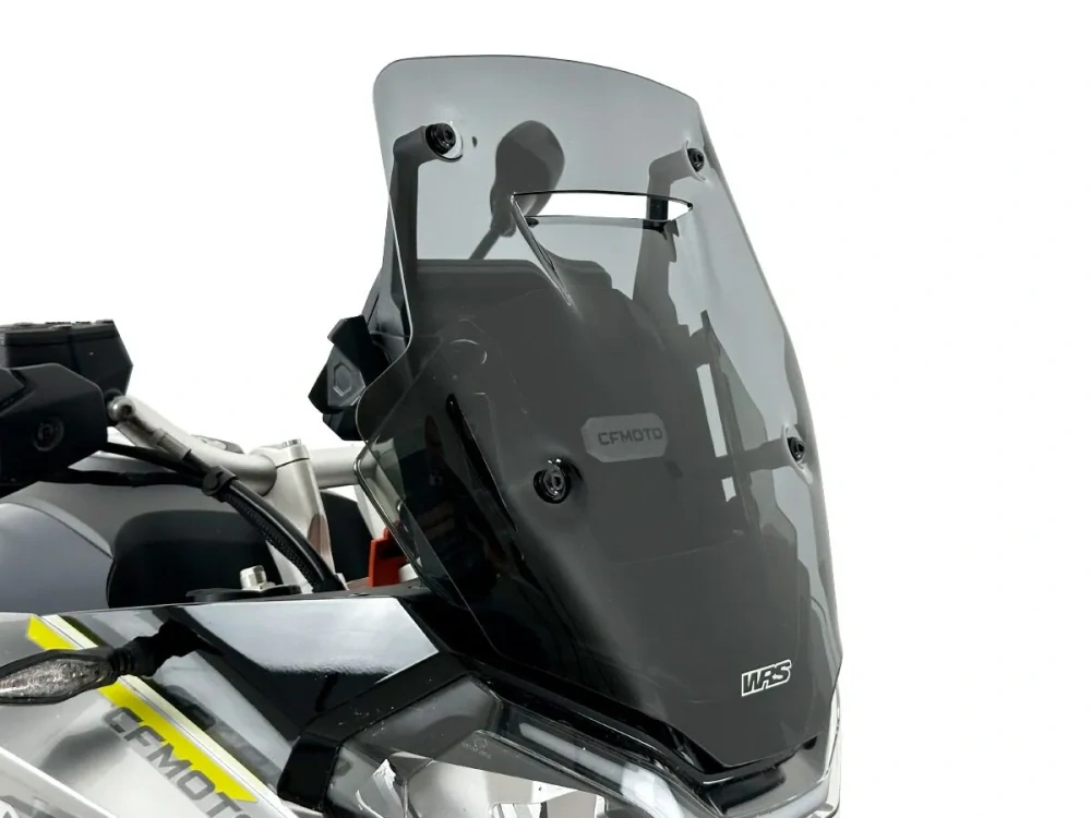 Plexi motocyklu WRS pro CF MOTO 800 MT rok 2022-2026 verze SPORT výška 41,7 cm, barva tmavě kouřová
