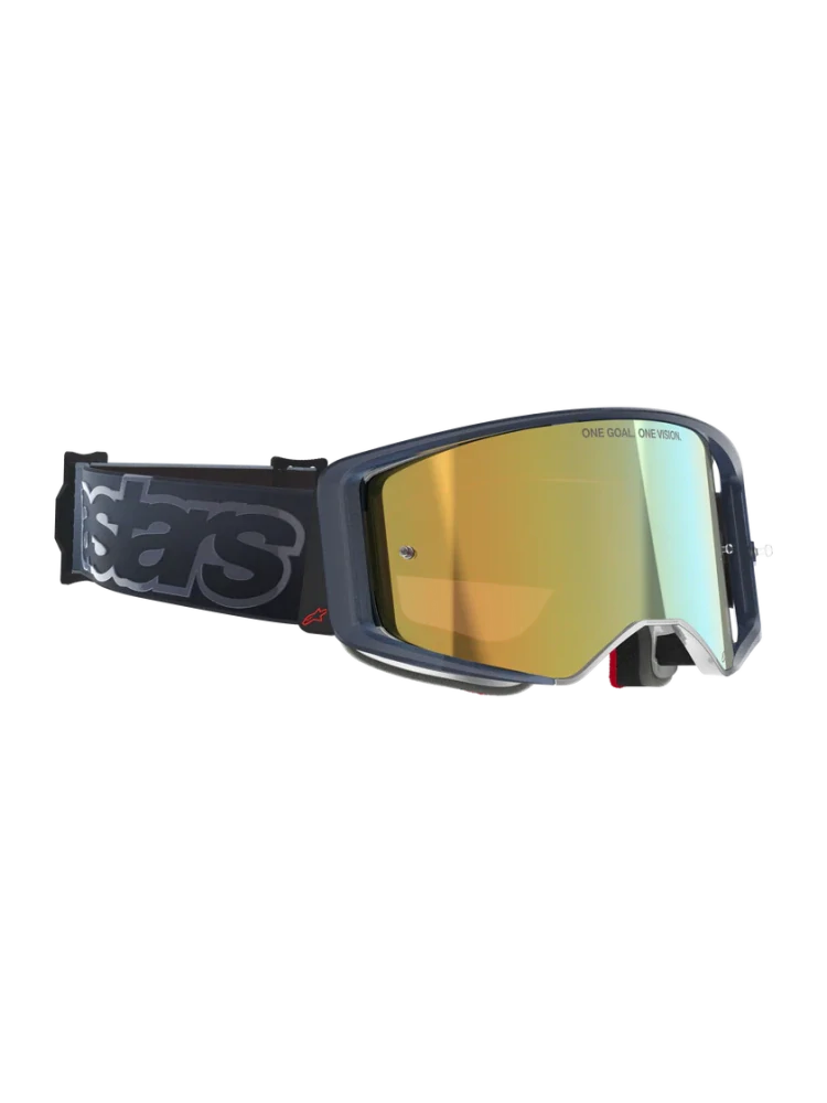 Motokrosové / enduro brýle ALPINESTARS GOGGLE SUPERTECH VISTA 5100226-1581 barva černá/šedá, zlaté zrcadlové plexi 