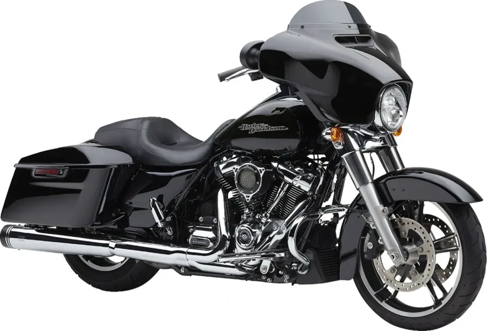 Koncovky výfuku COBRA GEN 2 NEIGHBOR SERIES MUFFLERS 4,5'' pro HARLEY DAVIDSON FLHT/ FLHTK/ FLHR/ FLTRX/ FLTRU/ FLTRK/ FLHX rok 2017-2024 barva chromová/černé zakončení  