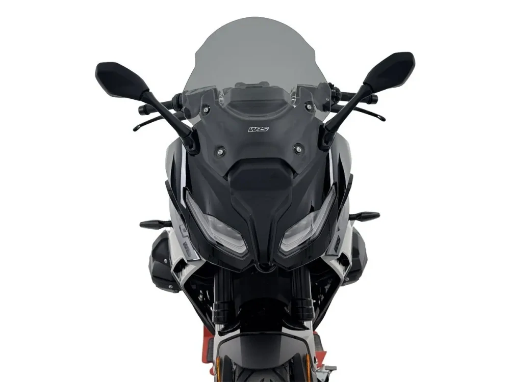 Plexi motocyklu WRS VERZE TOURING pro motocykl BMW R 1300 RS 2025-2026 barva tmavě kouřová, výška plexi 46,5 cm / o 12 cm vyšší než originální plexi