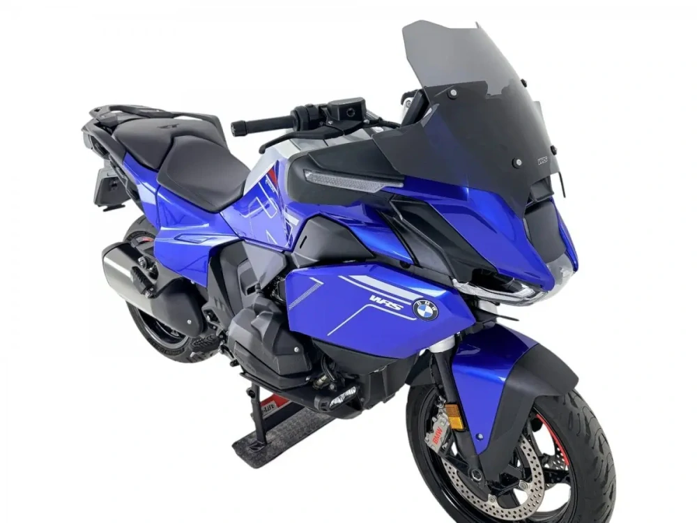 Plexi motocyklu WRS VERZE SPORT pro motocykl BMW R 1300 RT 2025-2026 barva tmavě kouřová, výška plexi 39 cm, oproti originálnímu plexi o 20,5 cm nižší