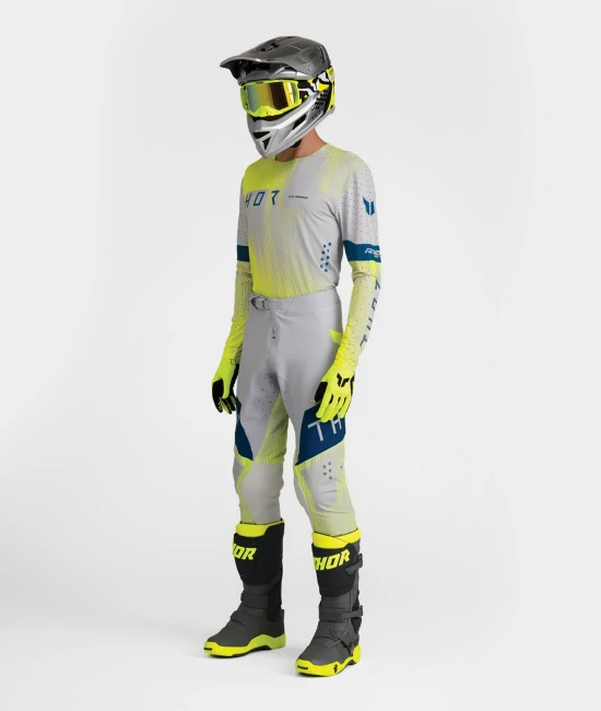 Lehké a pružné motokrosové - enduro kalhoty THOR SPORTMODE VANISH barva šedá/deep modrá