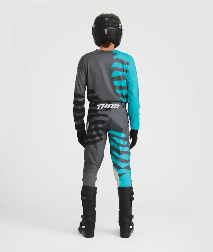 Motokrosové / enduro kalhoty THOR LAUNCHMODE SHREDDER barva šedá/modrá
