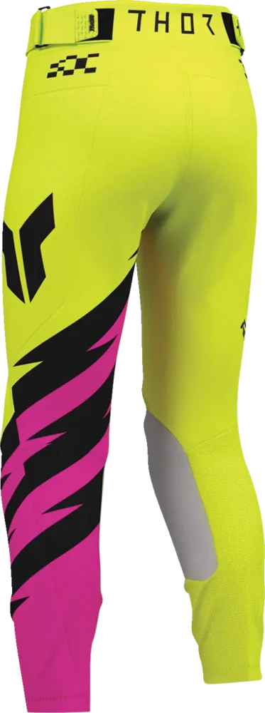 Dětské sportovní motokrosové kalhoty THOR LAUNCHMODE SHOCKIE barva acid/fuchsia