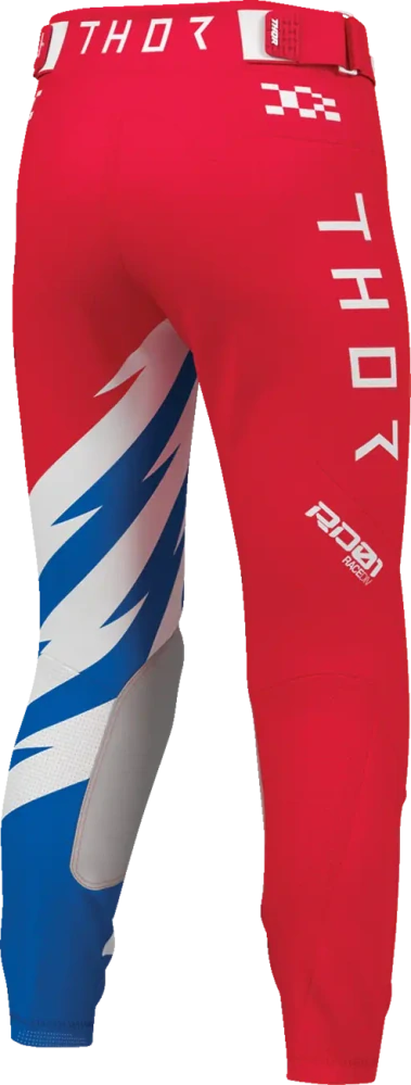 Dětské sportovní motokrosové kalhoty THOR LAUNCHMODE SHOCKIE barva červená/modrá