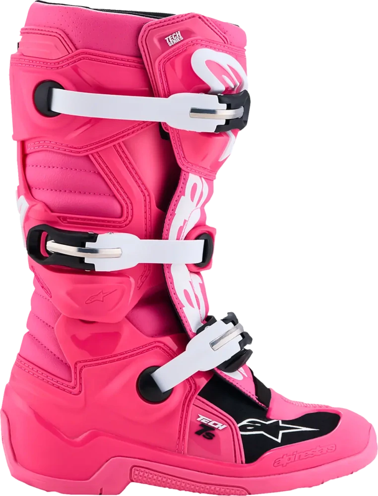 Dětské motokrosové boty / MX obuv ALPINESTARS TECH 7S barva černá/růžová/bílá