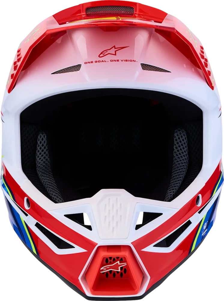 Motokrosová přilba ALPINESTARS SM3 / SM-3 / S-M3 FALCON 8300827-3206 barva červená/bílá/modrá