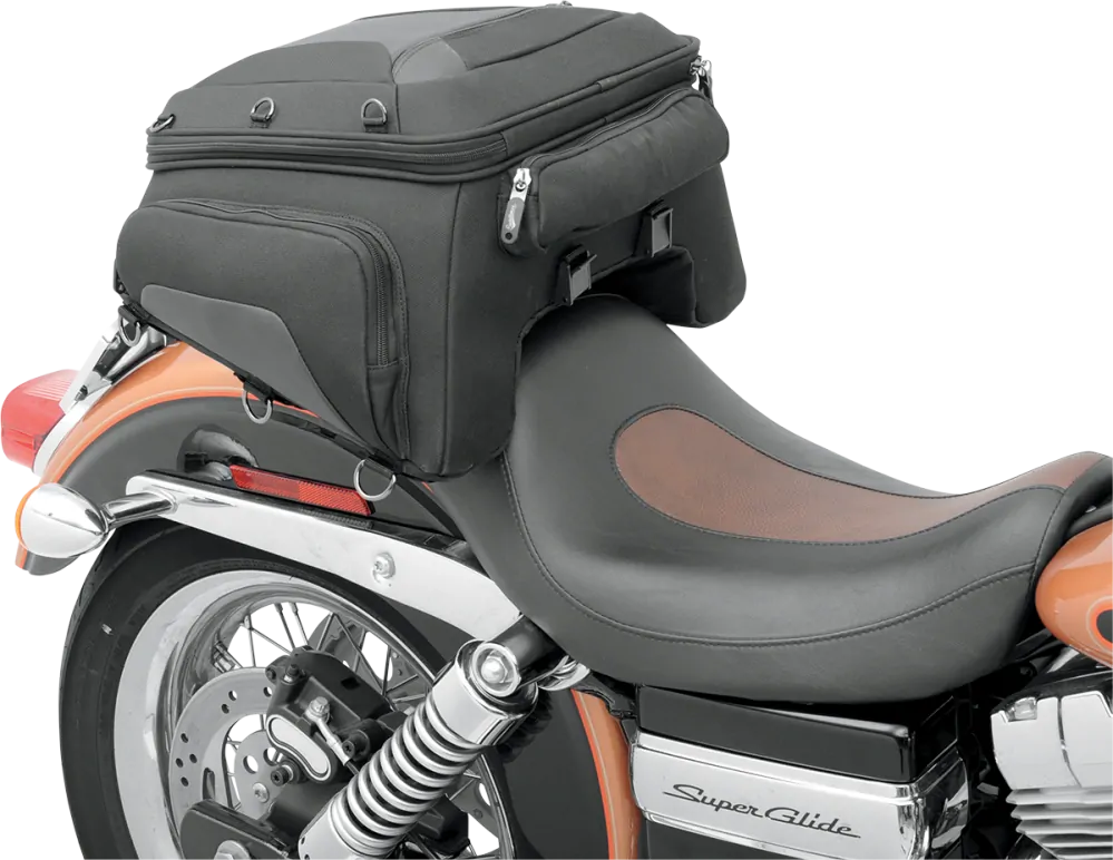 a Taška / batoh na zadní sedlo motocyklu SADDLEMEN TUNNEL BAGS STANDART pro  motocykly s 23 cm širokým nebo menším zadním sedadlem 