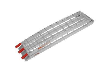 Hliníková nájezdová rampa skládací pro motocykl QTECH délka 222 cm, šíře 28 cm, nosnost 300 kg
