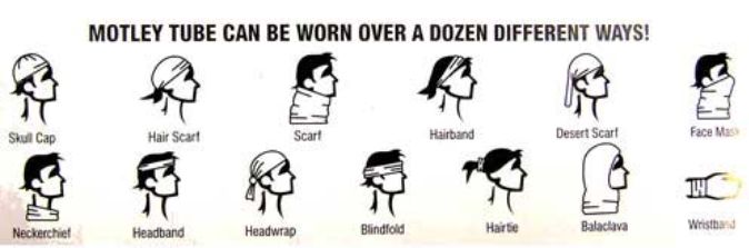 Šátek - tuba  ZANHEADGEAR BLACK PASLEY