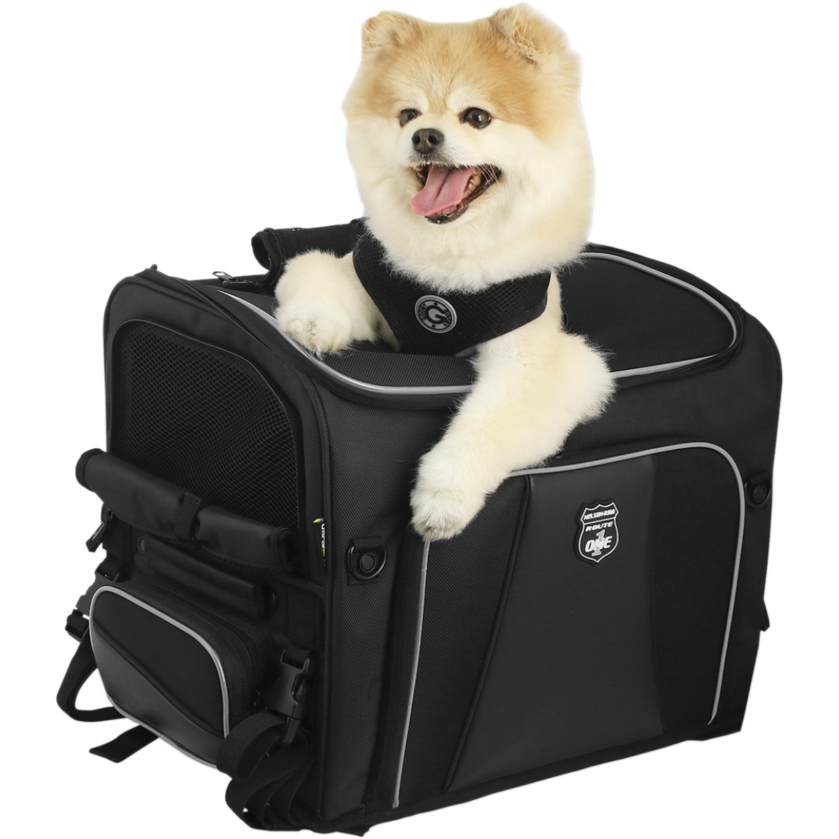 Brašna na motocykl pro zvířata NELSON RIGG PET CARRIER ROUTE 1 ROVER barva černá, pro domácí mazlíčky do 9 kg