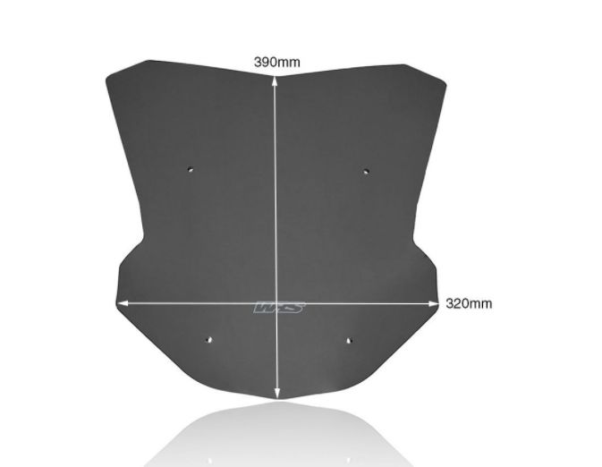 Plexi motocyklu WRS pro HONDA X-ADV 750 ABS DCT 2021, barva matná černá, výška 39 cm, verze sport
