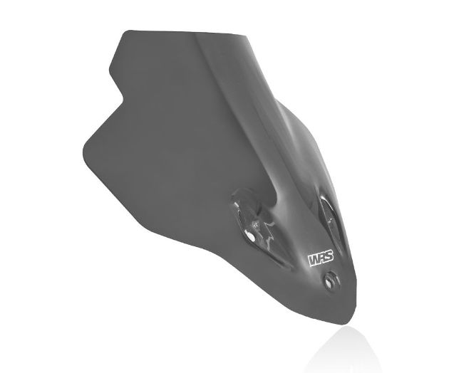 Plexi motocyklu WRS pro BMW S 1000 R 2014-2020 verze touring, barva tmavý kouř, výška 35 cm 