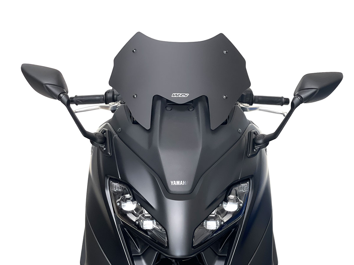 Plexi motocyklu WRS pro YAMAHA T-MAX 560 rok 2022 verze sport, matná černá, výška plexi 22,5 cm 