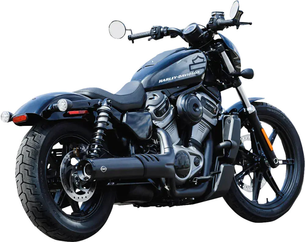 Homologovaná koncovka výfuku S&S CYCLE Grand National Slip-On Exhaust pro HARLEY DAVIDSON RH 975 S ABS rok 2023-2024, barva černá  