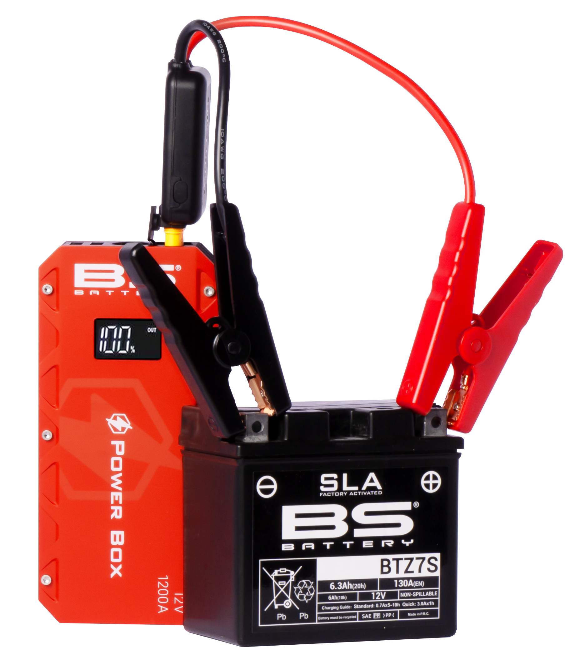 Nabíjecí box - nabíjecí zdroj na baterie/ power box BS BATTERY BOOSTER POWER BOX PB-02 výstup 12V, USB výstup 5V 2A