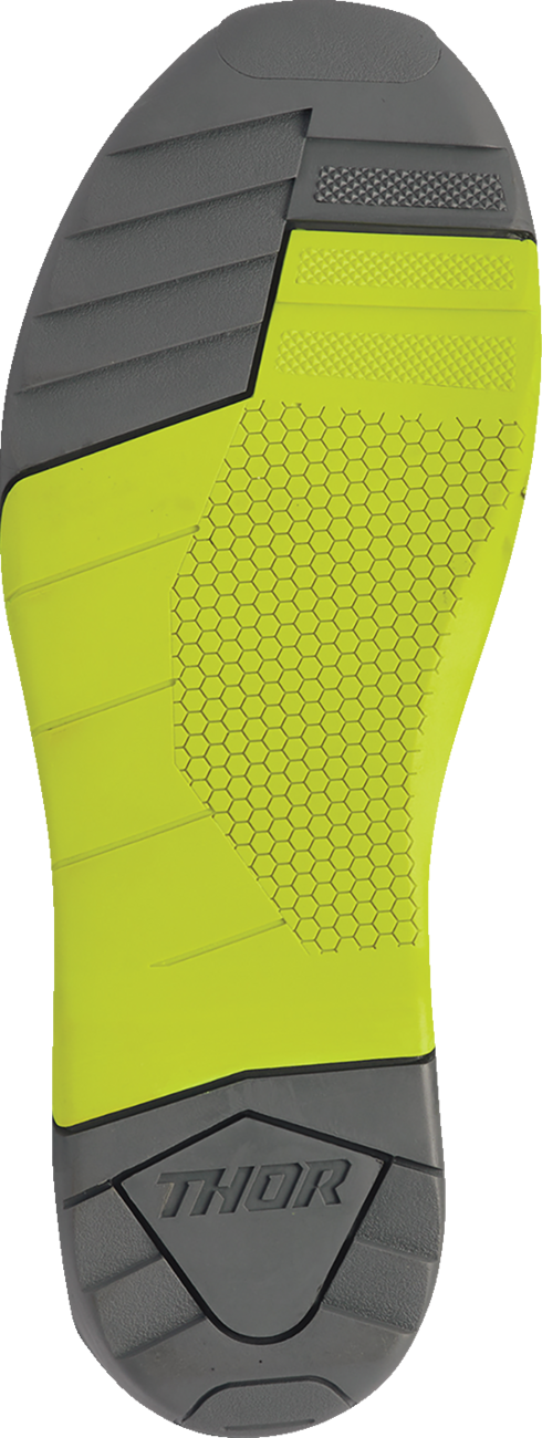 a Dětské motokrosové boty / MX boty / motokrosová obuv THOR BLITZ XR barva šedá charcoal / lime, velikost US 6 /pár EU 38