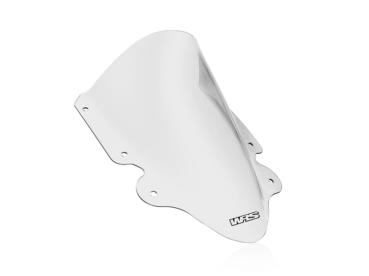 Plexi motocyklu WRS verze SPORT pro motocykly TRIUMPH SPEED TRIPLE 1200 RR ABS rok 2022-2023, výška 39 cm, šíře 26 cm, barva čirá 