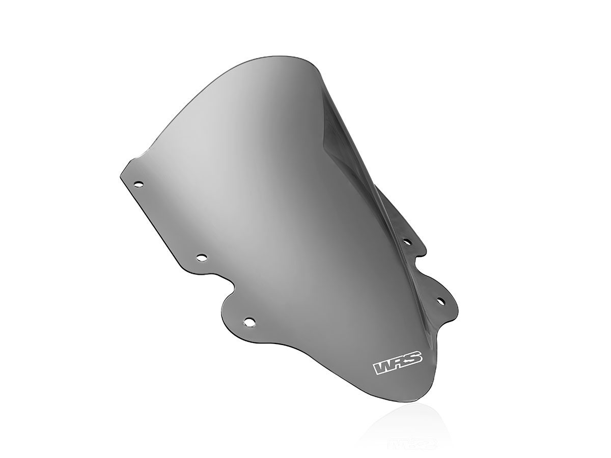 Plexi motocyklu WRS verze SPORT pro motocykly TRIUMPH SPEED TRIPLE 1200 RR ABS rok 2022-2023, výška 39 cm, šíře 26 cm, barva tmavě kouřová