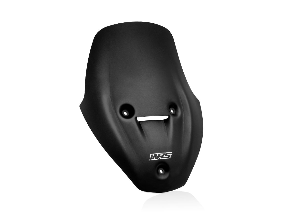 Plexi motocyklu WRS TOURING pro DUCATI DIAVEL V4 1200 ABS rok 2023, výška plexi 33,5 cm, šíře plexi 28 cm, barva matná černá/neprůhledné